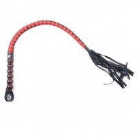 Whip Black and Red Bead Handle